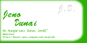 jeno dunai business card